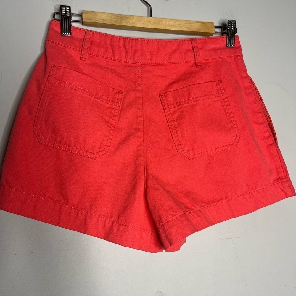 NWOT Urban Outfitters BDG High Waisted Button Fly Coral Orange Cotton Shorts-26 - Picture 4 of 9